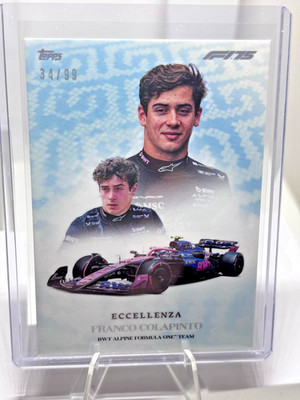 2025 Topps Formula 1 Excellence Franco Colapinto 34/99 Trionfo Blue Parrallel