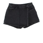Levis Denim Skort Shorts Womens Size 28 Black Summer