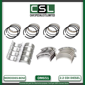 Mercedes-Benz OM651 2.2 CDI Timing Chain Kit Piston Rings Std Connecting Rods Conversion Kit