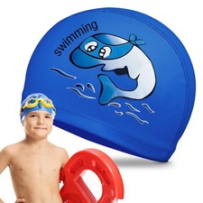 Kids Swimming Cap  Girls Boys Unisex Swim Pool Hat Waterproof Silicone Durable