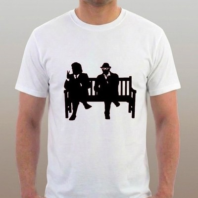 Rik Mayall Ade Edmonson Bottom T-shirt Richie & Eddie Hammersmith Bench Sillytee