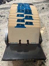Vintage Rolodex Model VIP 24C Business Index Card A-Z Phone Address Box NO TOP