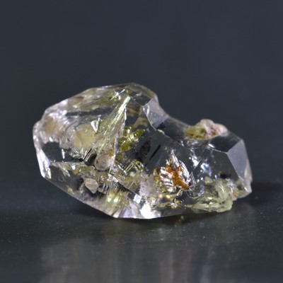 Golden Enhydro Petroleum Oil Diamond Quartz UV Fluorescent With Moving Bubble fr