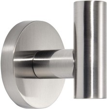 3 Pack Round Bathroom Towel Hooks - Shiny Nickel Brushed Robe