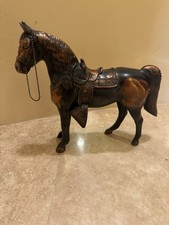 Horse Copper or Bronze ?  Vintage / BEAUTIFUL patina 10” Tall 11.5” Long No Res