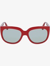 Gucci Women's Sunglasses GG0468S-003 Wraparound Square, Red Frame, New 57-19-140
