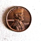 1926 P Lincoln Wheat Penny, No Mint Mark, Red in Color, Strong reverse