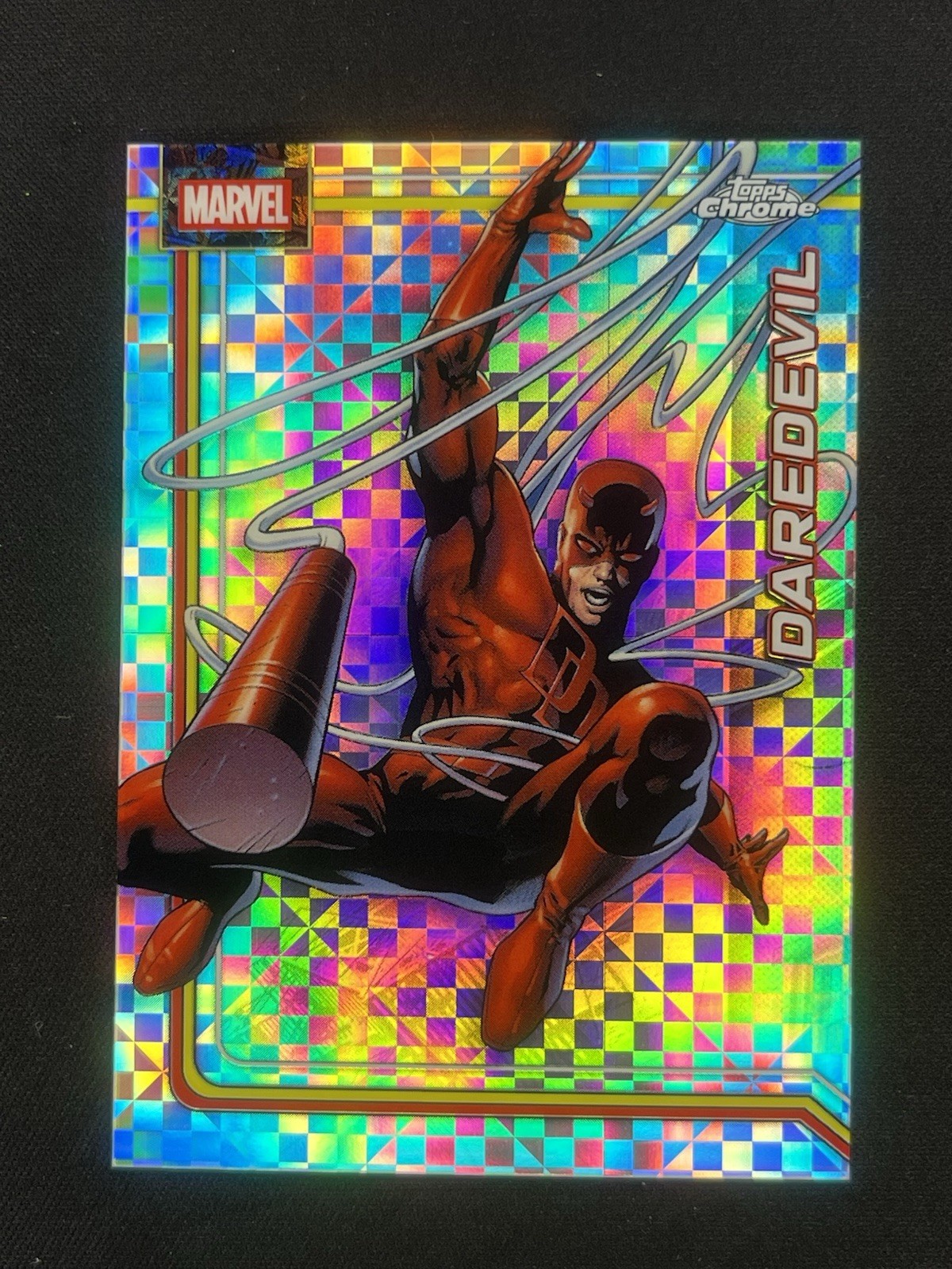 2026 Topps Chrome Marvel Daredevil X-Fractor Parallel #025