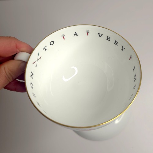 Royal Worcester TO A VERY IMPORTANT PERSON England Golf Tasse & Untertasse Oversized - Bild 5 von 10