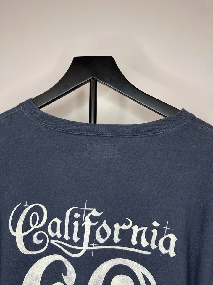 Camiseta De Colección Años 90 Lucky Brand California 69 Talla L Bolsillo Térmico En Capas Y2K Foto 4 de 4