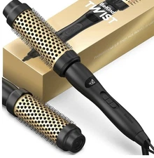  Twist Pro Thermal Brush 1.5 In Heated Round Hot Air Brush 20s Fast Heats, black