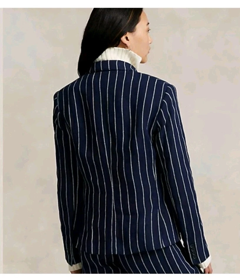 Polo Ralph Lauren Striped Double-Breasted Linen Blazer and trouser S size US 4 - Image 3 of 4