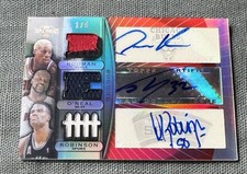 2008-09 Topps Triple Threads Robinson Shaq Rodman Triple Patch Auto #1/9! 