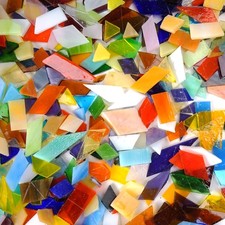 3 LB Mosaic Glass, Irregular Mosaic Tiles for Crafts Bulk   Valued Pack with L