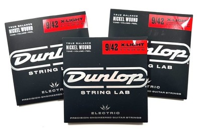 Dunlop Guitar Strings 3 sets Electric Nickel Wound Light 09-42 String Lab