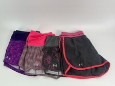 Under Armour bundle of 4 size M medium running shorts pink purple gray lined