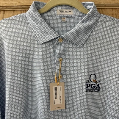 Peter Millar Crown Sport Orbit Polo 2025 PGA Championship Quail Hollow 2XL $130