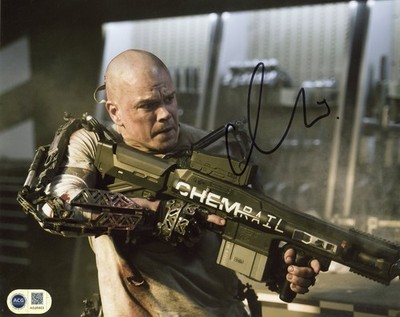 MATT DAMON SIGNIERTES FOTO (1) AUCH ACG ZERTIFIKAT AUTHENTIFIZIERUNG ELYSIUM 