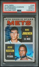 Jorgensen Jesse Hudson Autographed 1970 Topps Baseball RC Mets Card PSA/DNA AUTO