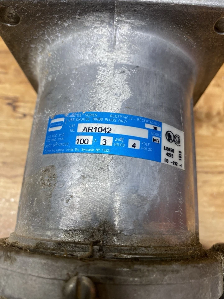 Eaton Crouse-Hinds AR1042 Arktite AR receptáculo, 100A, conector eléctrico Foto 2 de 4