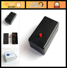 Fake Car Alarm with Red Blinking LED Light - 1 Year Battery Life, Black Housing