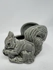 VTG 1950s McCoy Pottery Gray Squirrel Planter Vase 4.5" Tall MCM USA Ceramic