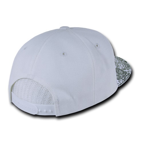 Baseballmütze Kappe schlicht einfarbig leer Paisley Bandana Druck flache Rechnung Druckknopflasche - Bild 82 von 92