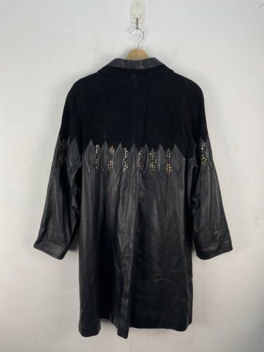 Pierre BALMAIN Half Suede Leather Button-Up Jacket Size L Vintage Paris Coat - Picture 2 of 12