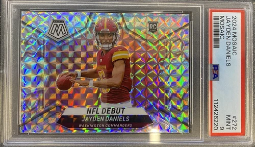 2024 Panini Mosaic Jayden Daniels RC NFL DEBUT #272 MOSAIC PSA 9 MINT 1 of 2