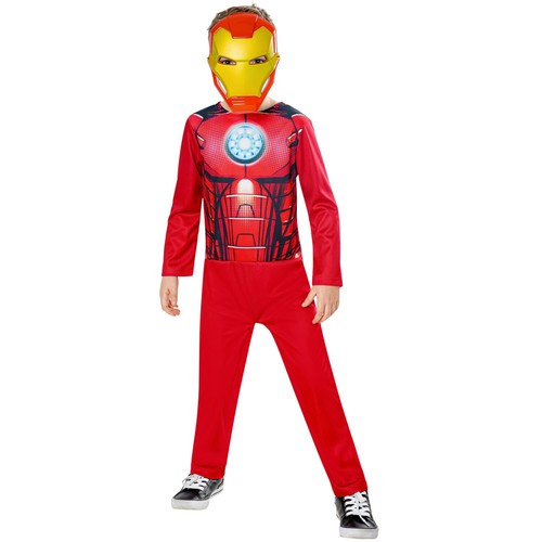 Marvel Licensed Iron Man Dress Up Costume Includes Mask & Jumpsuit For 4-7 Years - Picture 5 of 6