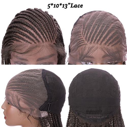 Afro Crochet Braided Braid Front Lace Full Wigs Long Straight Curly Ends 17"27" - Picture 72 of 89
