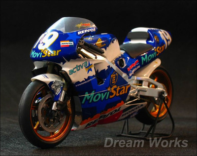 絶版 タミヤ 1/12 モビスター・ホンダ・ポンス NSR500 1998 Award winner Built Tamiya 1/12 MoviStar Pons Honda NSR500 