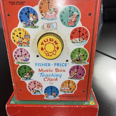 Vintage Fisher Price Toys Music Box Teaching Clock | eBay