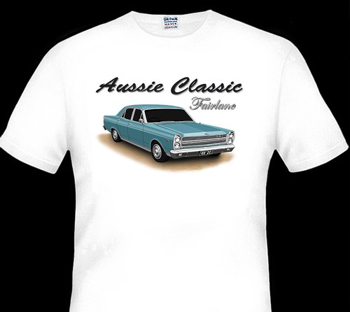 1969 FORD ZC FAIRLANE 500 QUALITY WHITE TSHIRT ( 12 CAR COLOURS ) BIG FIT - Picture 6 of 12