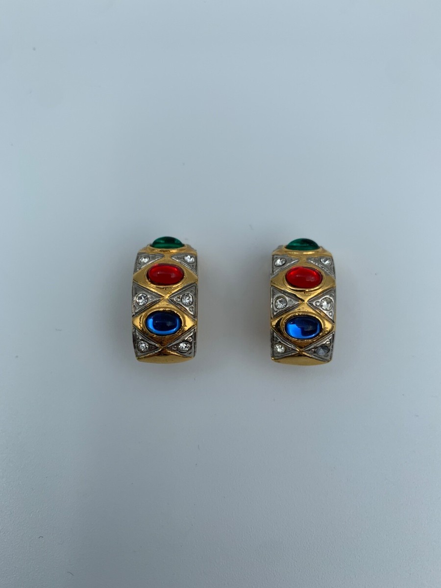 Boucles D'oreilles Clips Triangles Dorés - 18 Grammes, Fantaisie, Oxydes, Occasion
