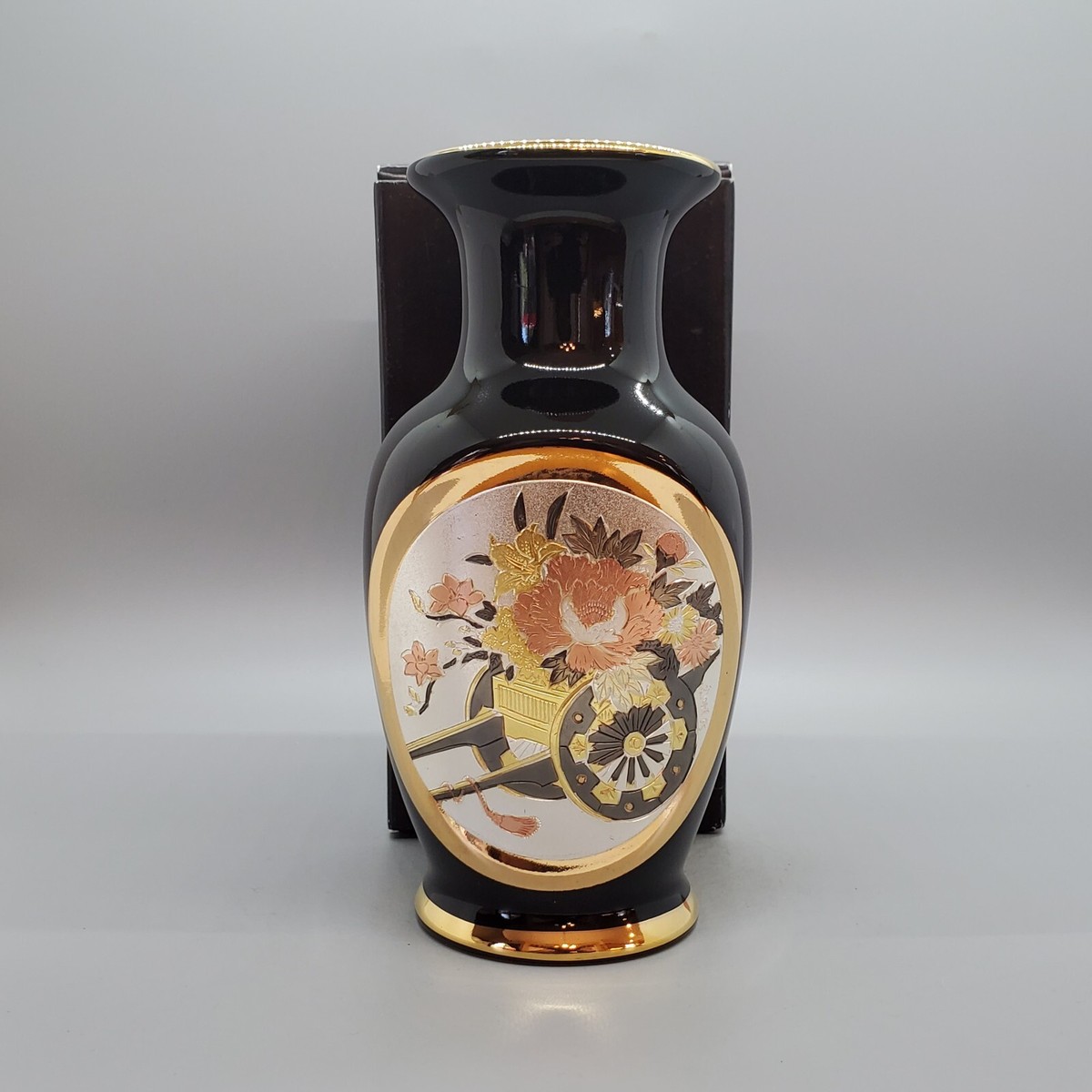 Vintage The Art of Chokin 24 Karat Gold Vase Japan 6