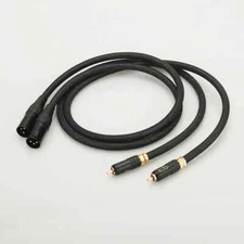 Pair OCC Silver Plated Cord HiFi Audio Signal Interconnet Cable RCA to XLR Male