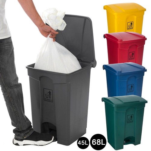 New Curvaso Large 45L 68L Pedal Dustbin Home Kitchen Bathroom Waste Bin Plastic - Picture 61 of 62