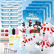 EOBOH 48 Pack Christmas Snowman Craft Kit, DIY Snowman Crafts for Kids, Build...