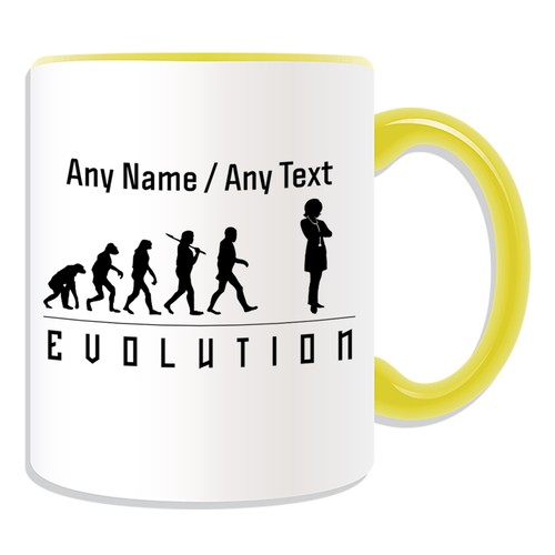 Personalised Gift Doctor Female Mug Money Box Cup Evolution Design Name NHS GP - Picture 12 of 21