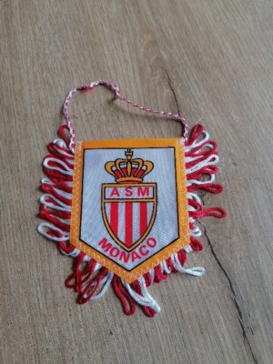 AS Monaco ASM fanion vintage pennant wimpel football