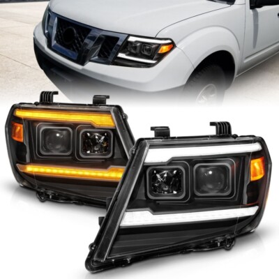 ANZO Black Projector Plank Style DRL w/ Switchback for 09-20 Nissan Frontier
