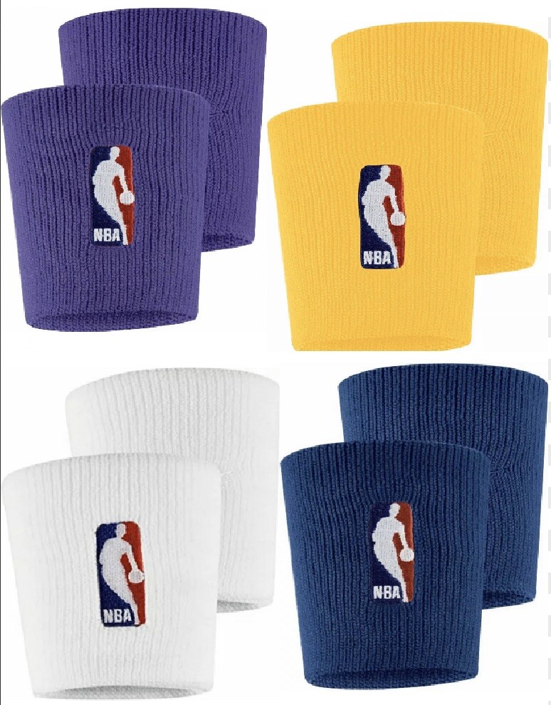 Nike Adult Unisex 1 Pair NBA Elite Basketball White Wristbands