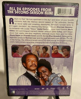 The Jeffersons - The Complete Second Season DVD New - Nicole