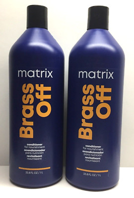 Lot of 2 Matrix Brass off CONDITIONER ONLY  33.8 OZ 1 Liter Each