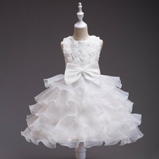 Kids Princess Tutu Dress Flower Girls Pageant Wedding Gown Bridesmaid Birthday