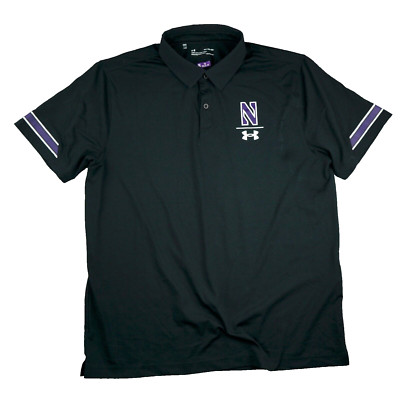 Northwestern Wildcats Shirt Mens XL Black Polo Football 2020 Team Player Issue