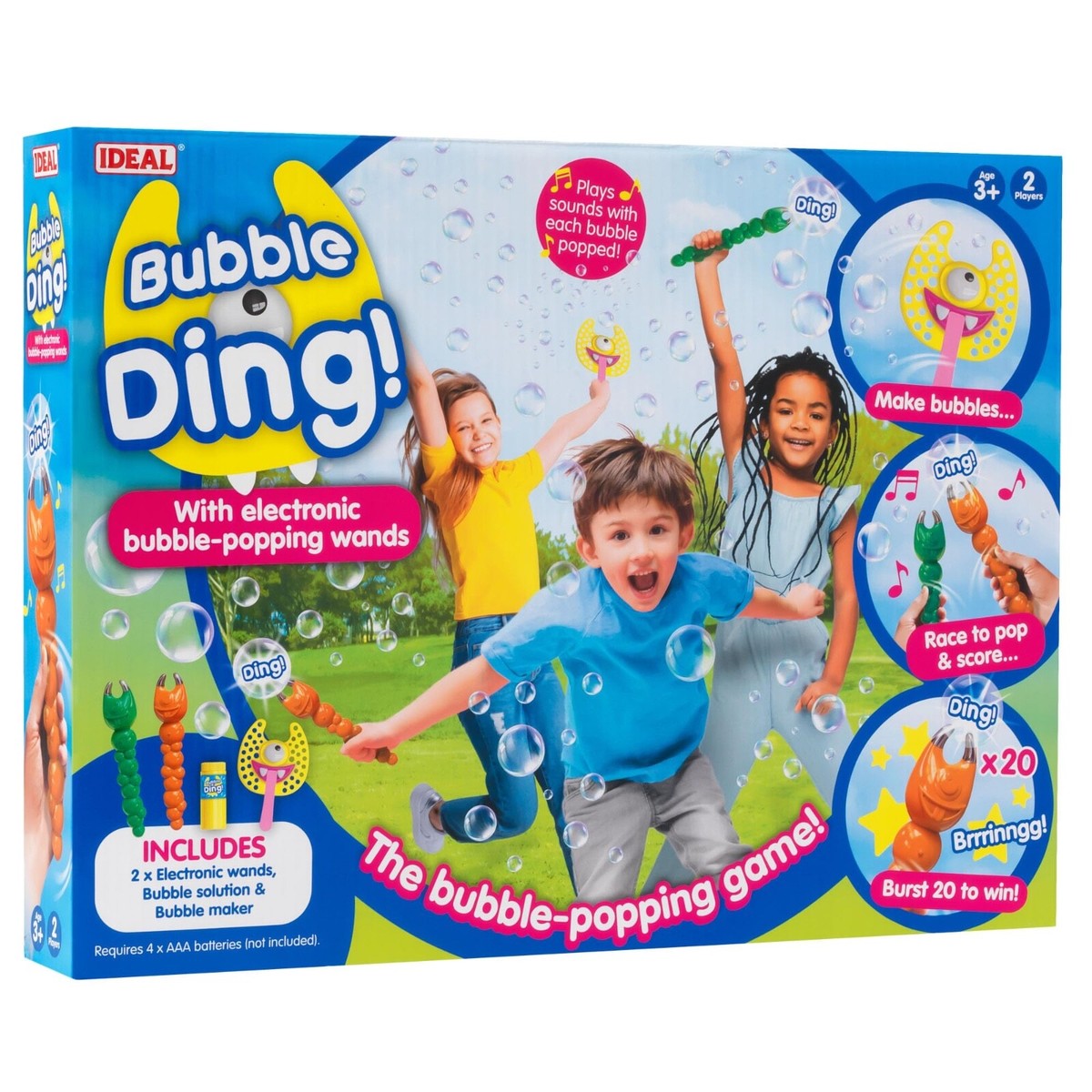 BUBBLE DING! 💭 Electronic Bubble-Popping Wand for Ages 3+ Fun and  Interactive