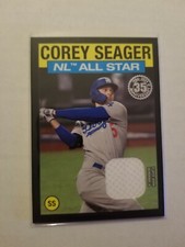 2021 Topps Series 2 1986 NL All-Star Jersey Relic Corey Seager Black 158/199 
