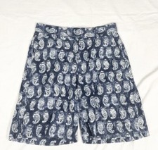 VTG Polo Ralph Lauren Girl Blue Overprint Shorts Size 12